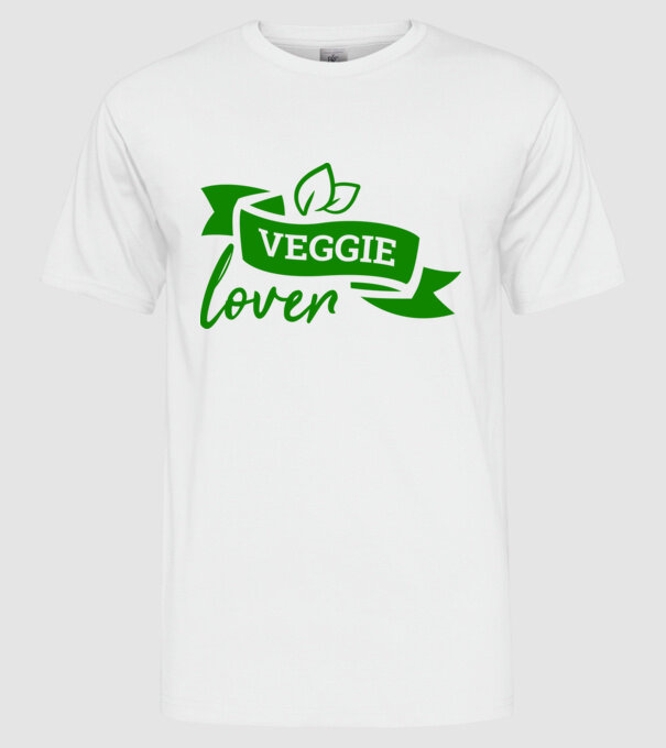 Veggie lover Iubitor de legume model alb pe tricou