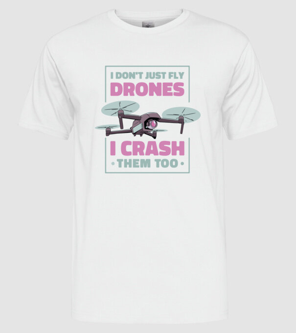Tricou drone model alb pe tricou