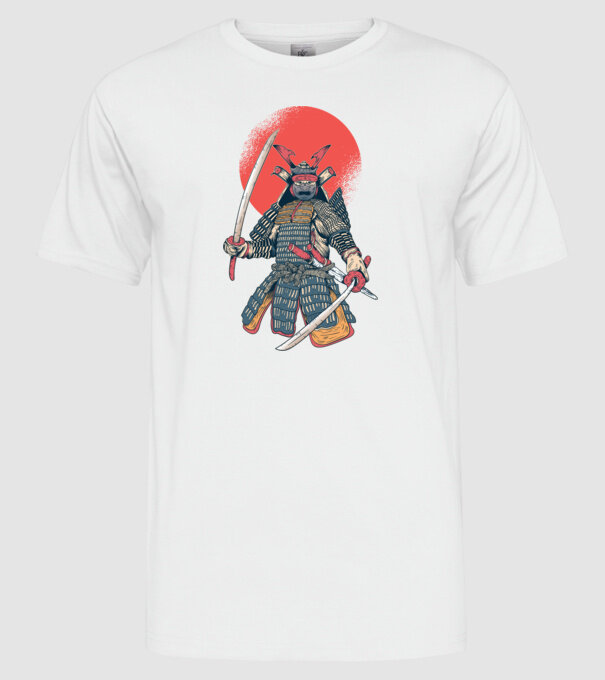 Vintage Samurai tricou arte marțiale orientale model alb pe tricou