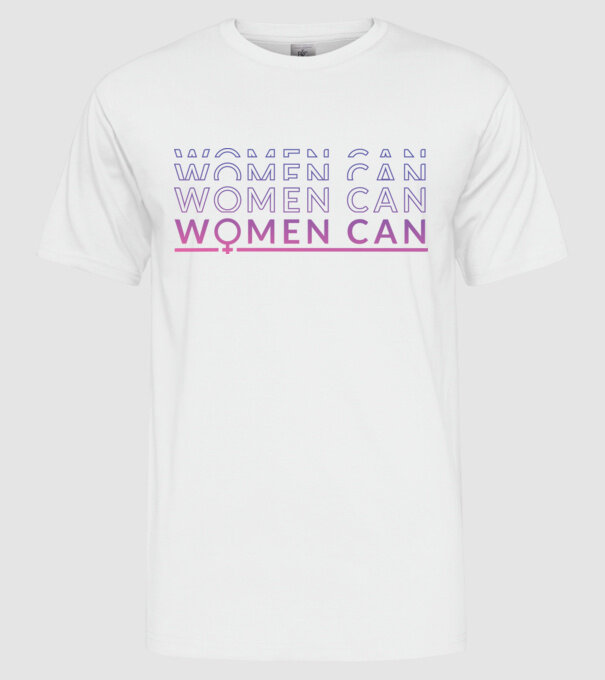 Women Can Ziua femeii model alb pe tricou