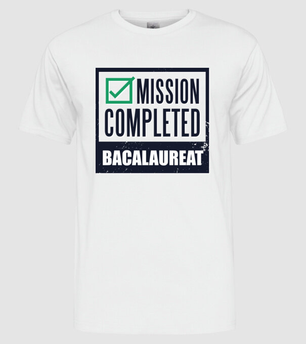bacalaureat model alb pe tricou