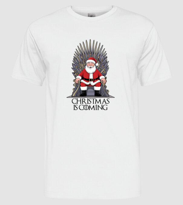 Christmas is Coming Alb model alb pe tricou