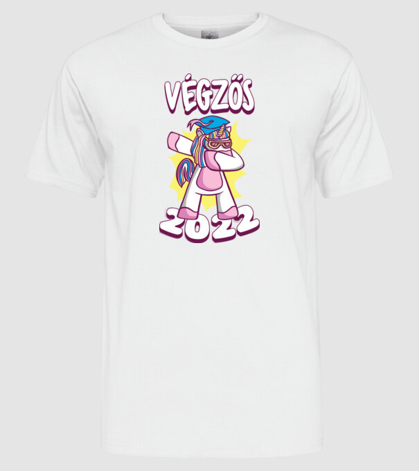 Inorog Absolvent model alb pe tricou