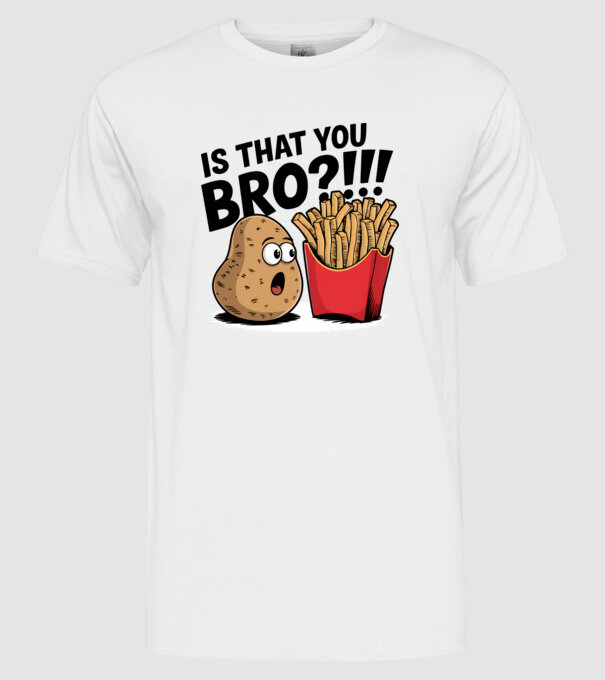 Is that you BRO?!! Alb model alb pe tricou