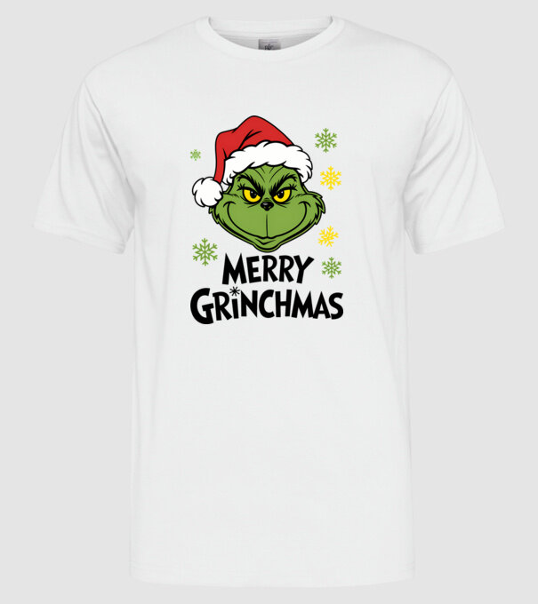 Merry Grinchmas Alb model alb pe tricou