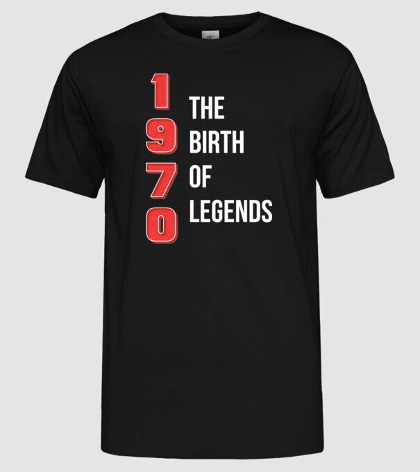 1970 the birth of legends model negru pe tricou
