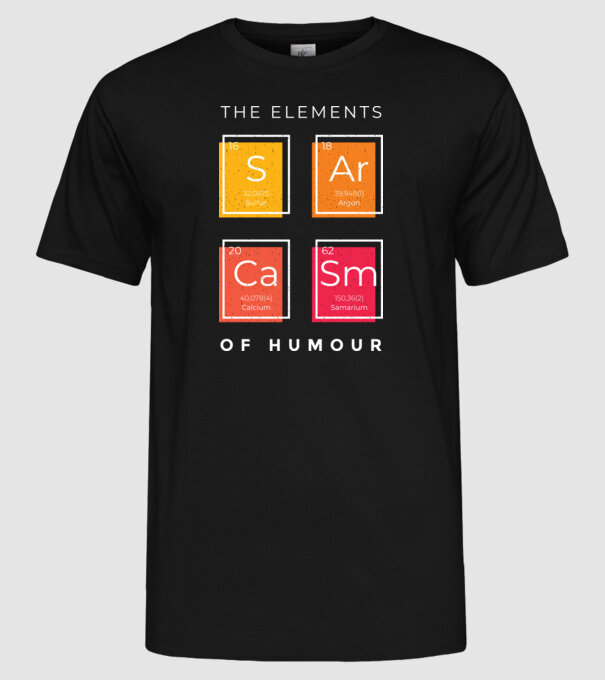 Elementele umorului model negru pe tricou