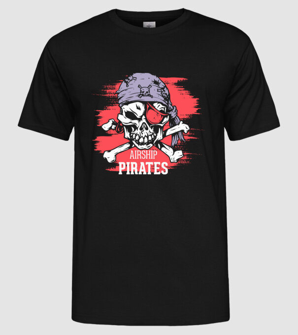 Airship Pirates - Pirat model negru pe tricou
