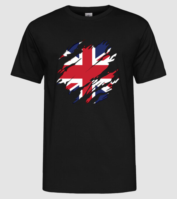 UK Steagul Regatului Unit model negru pe tricou