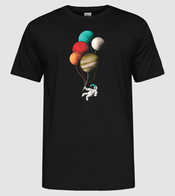 Astronaut Balloons baloane astronaut model negru pe tricou