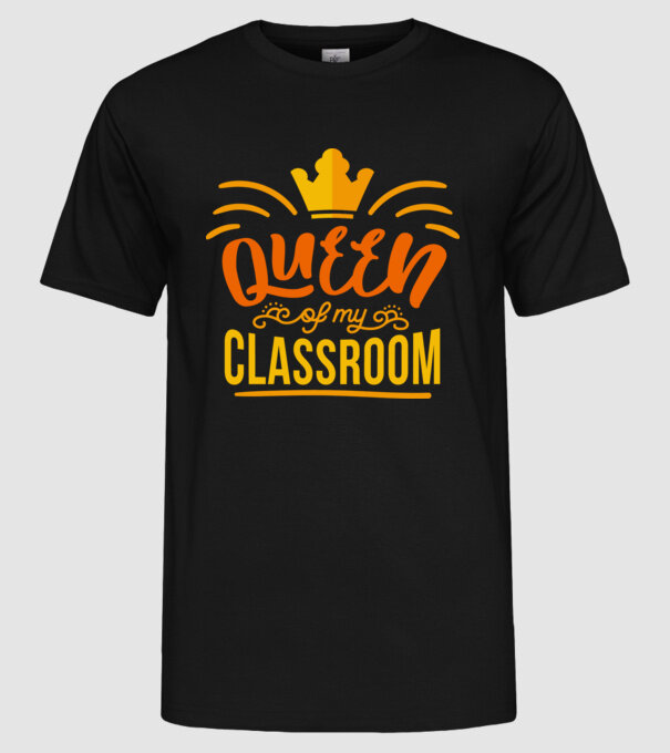 Regina clasei model negru pe tricou