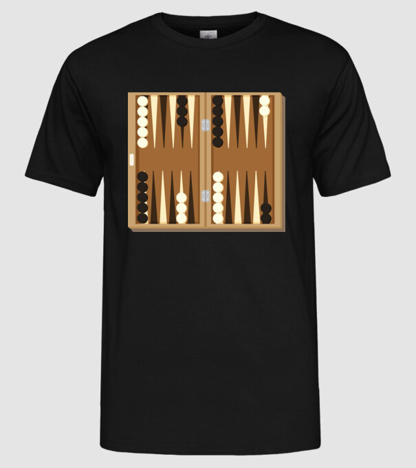 Joc de table model negru pe tricou