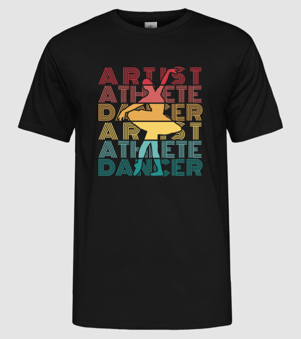 Dansatoare de balet model negru pe tricou
