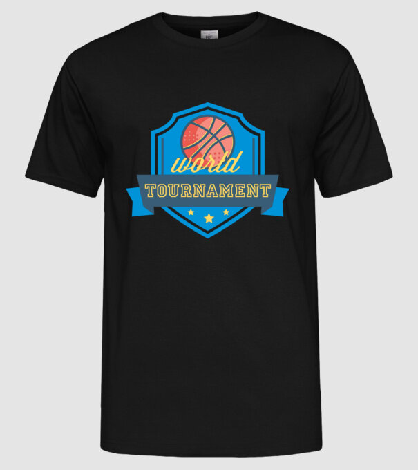Basketball Tournament model negru pe tricou