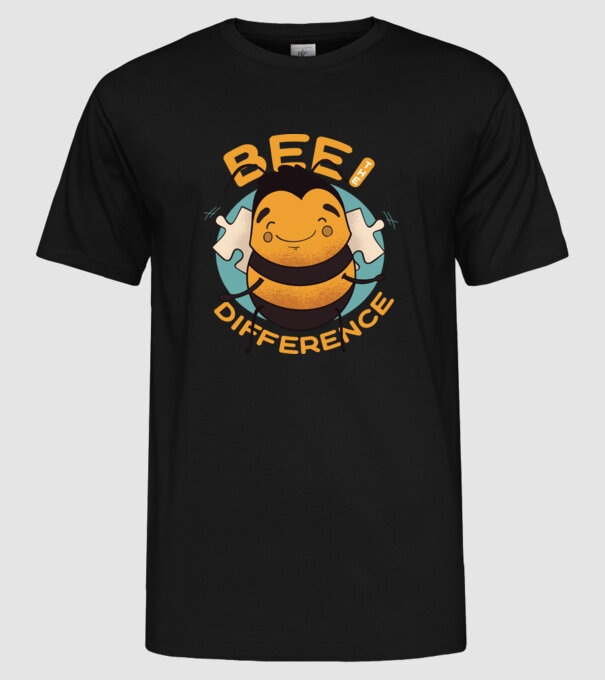 Bee the Difference - Fii tu însuți diferența model negru pe tricou