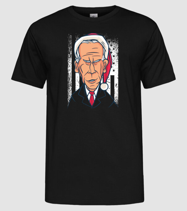 Crăciun Biden model negru pe tricou