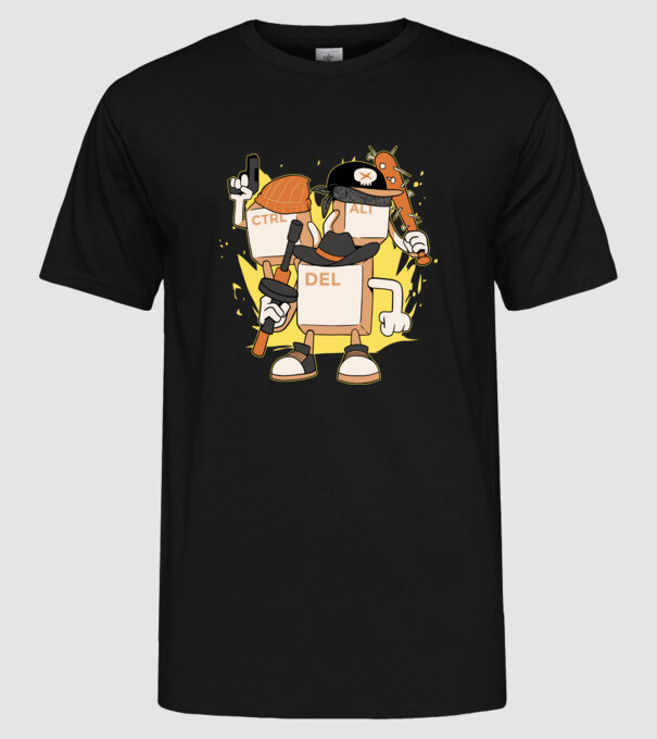 Mafie tastatură model negru pe tricou
