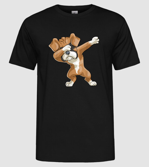 Boxer dab model negru pe tricou