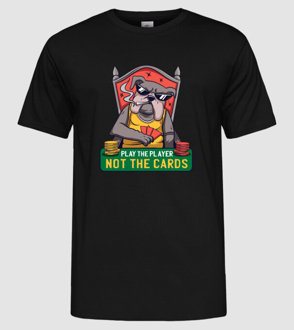 Bulldog Poker model negru pe tricou