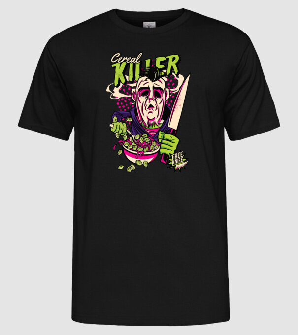 Cereale Killer Fulgi de cereale model negru pe tricou