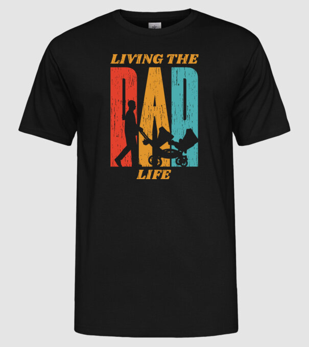 Dad Life pentru tata model negru pe tricou