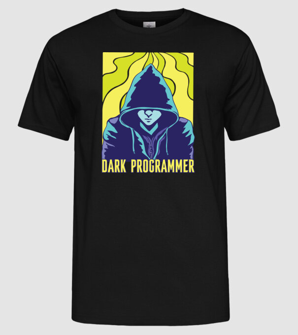 Dark Programmer model negru pe tricou