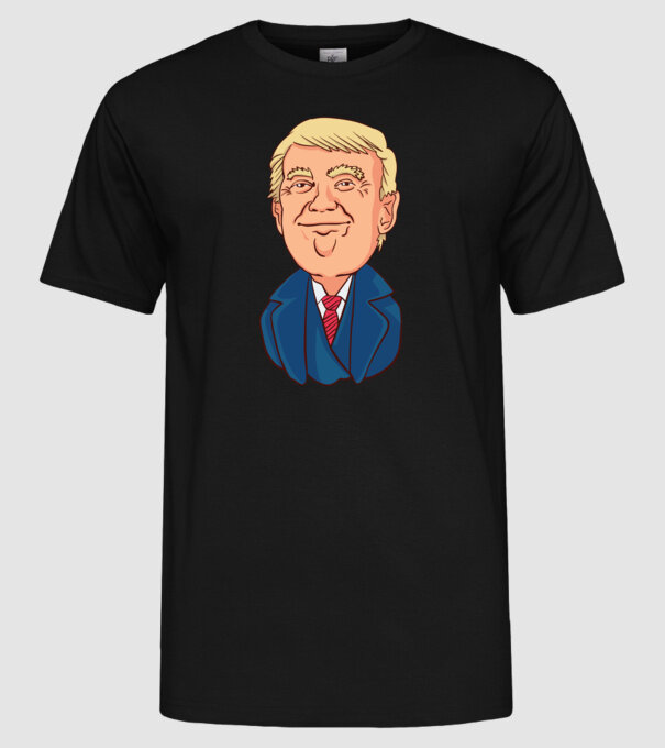Donald Trump model negru pe tricou
