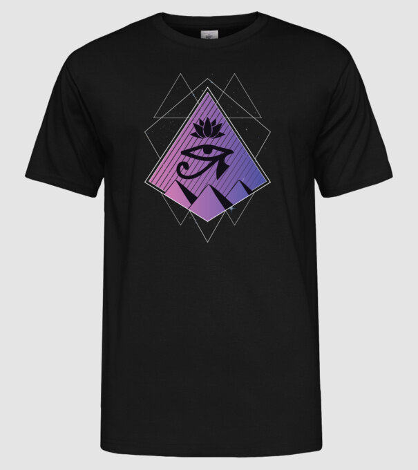 Egipt simbol geometric model negru pe tricou