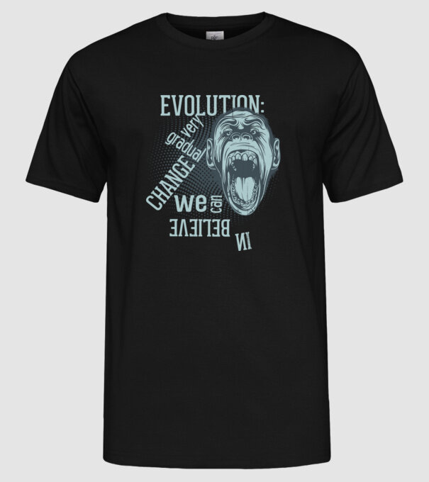 Evolution - Very gradual change model negru pe tricou