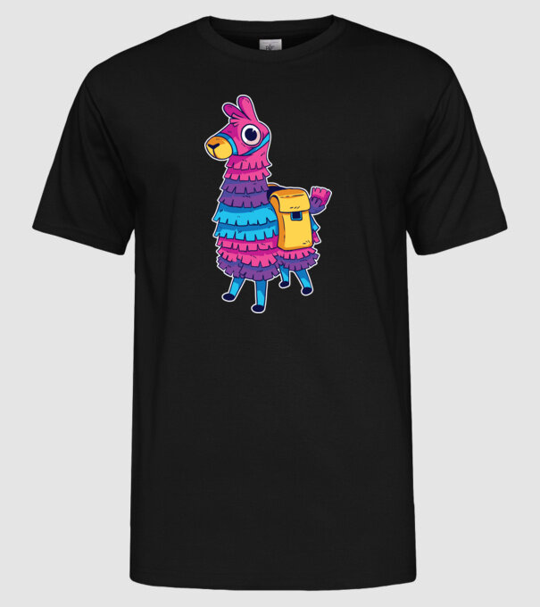 Fortnite LLama - Tricou gamer cu lama model negru pe tricou