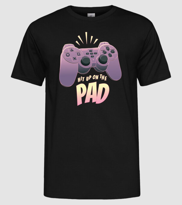 Gamer Controler model negru pe tricou