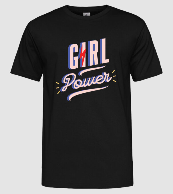 Girl Power de Ziua Femeii model negru pe tricou