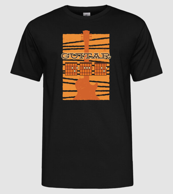 Tată chitarist model negru pe tricou