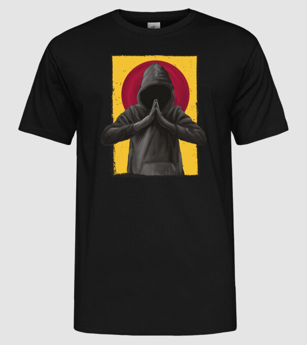 Rugăciune Hacker model negru pe tricou