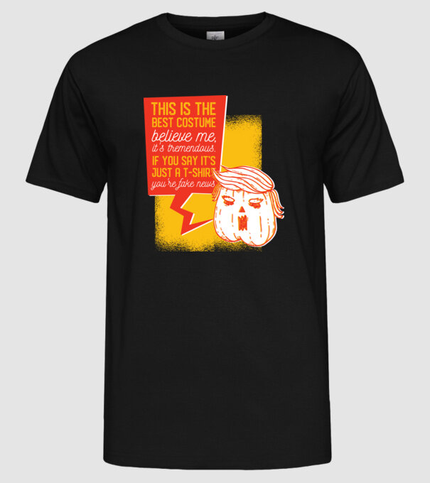 Halloween Trump cap de dovleac model negru pe tricou