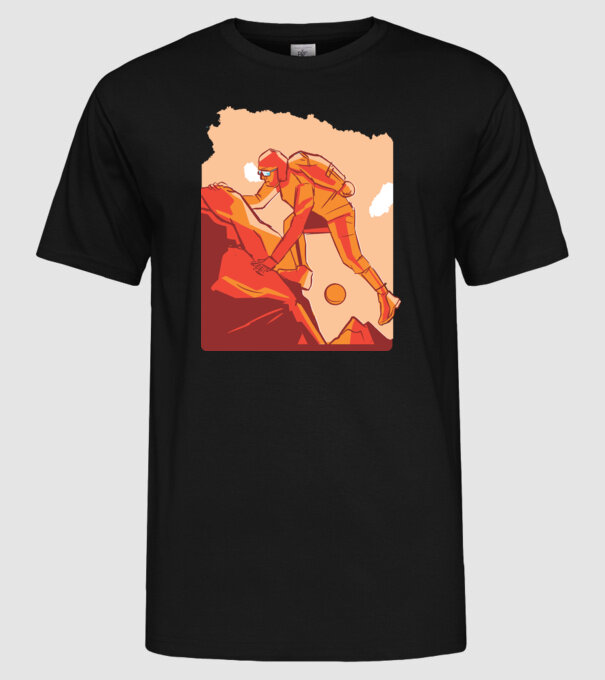 Alpinism model negru pe tricou