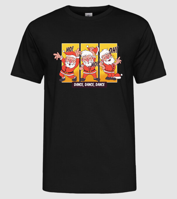 Hohoho dans Moș Crăciun model negru pe tricou