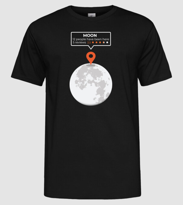 Luna Recenzie model negru pe tricou