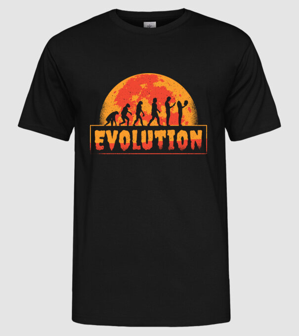 Evoluție Horror model negru pe tricou