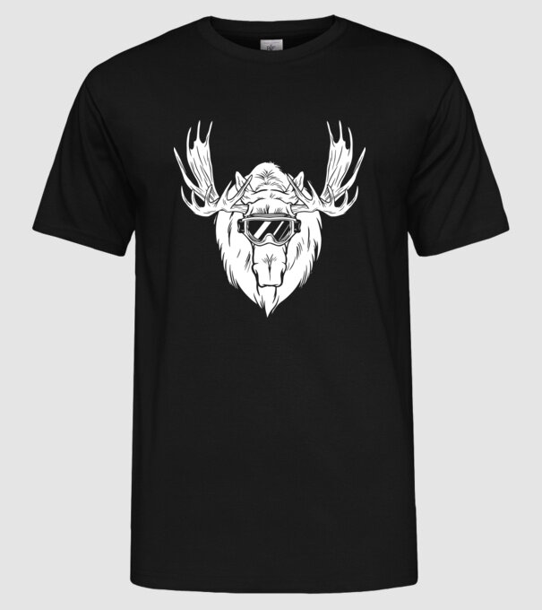 Cap de Elan model negru pe tricou