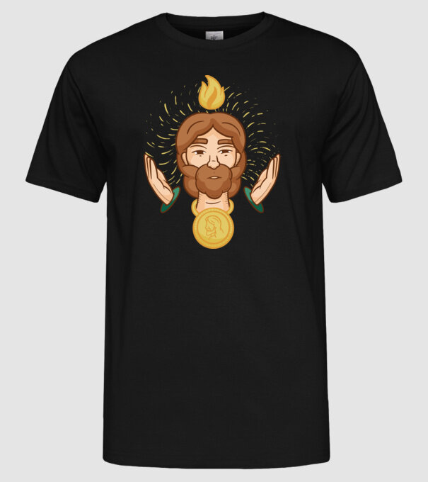 Apostolul Iuda model negru pe tricou