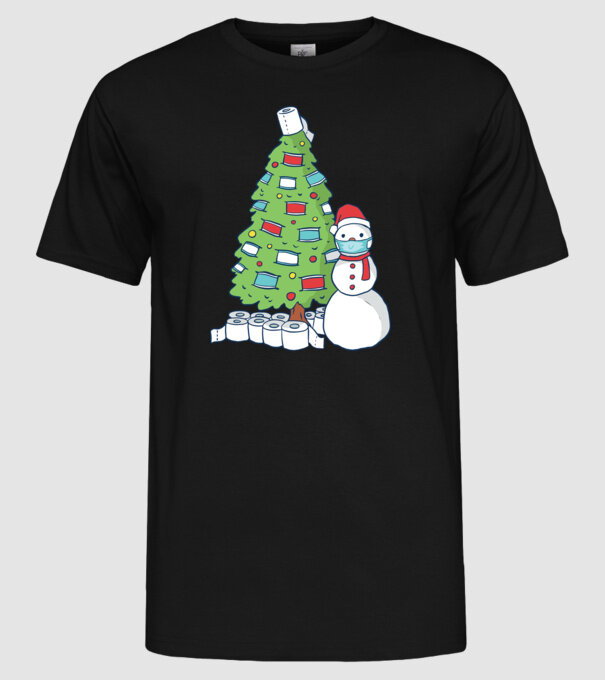 Brad De Crăciun model negru pe tricou
