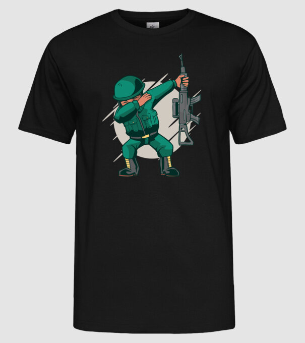 Soldat DAB model negru pe tricou