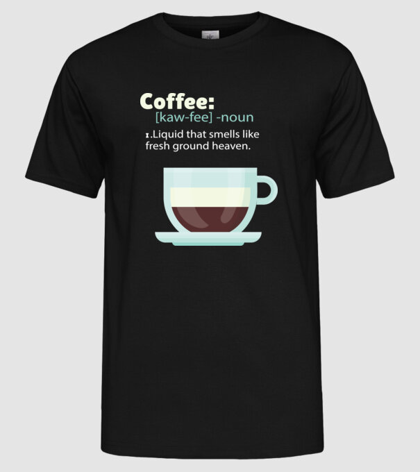 Definiție cafea model negru pe tricou