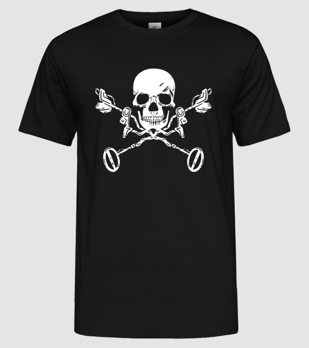 Craniu model negru pe tricou