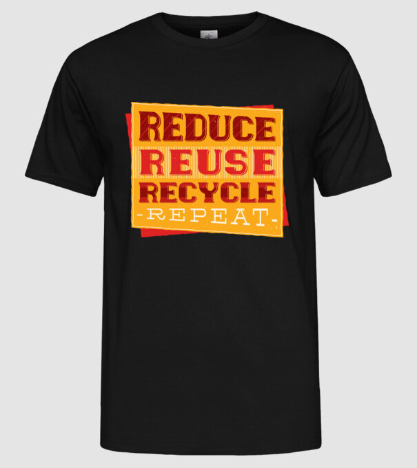 Protecția mediului model negru pe tricou