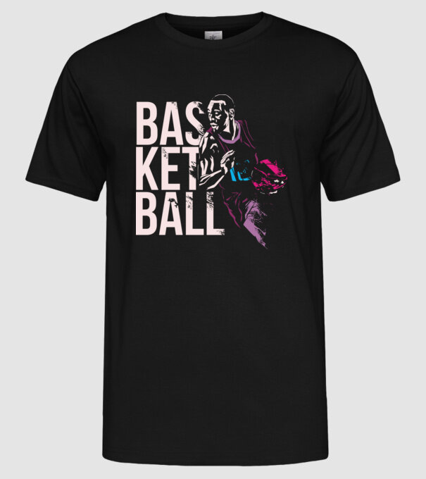 Baschet Silueta model negru pe tricou