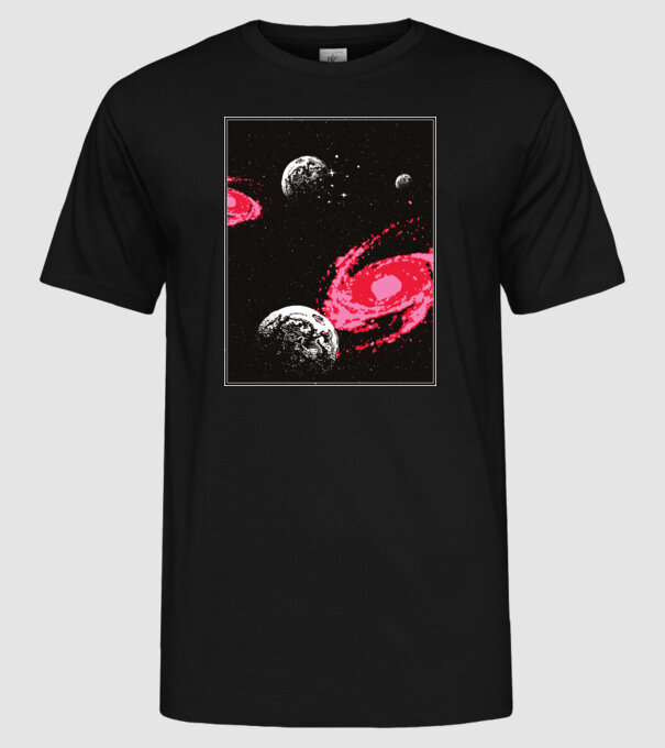 Cosmos Spațiu model negru pe tricou