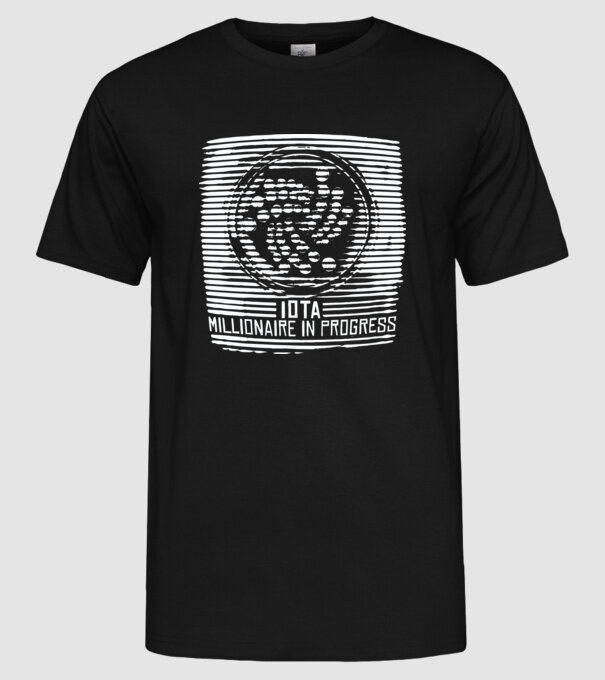 Criptomonedă Miliardar în curs de încărcare model negru pe tricou