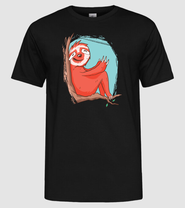 Leneș model negru pe tricou